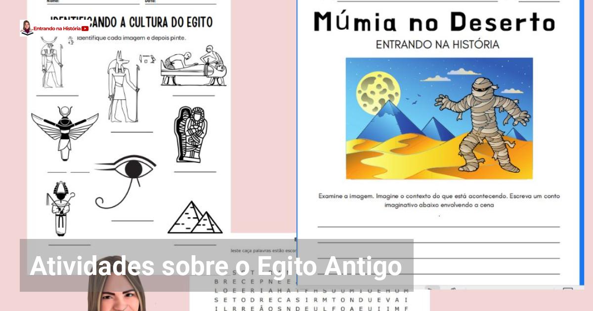 atividades de aula sobre o egito antigo